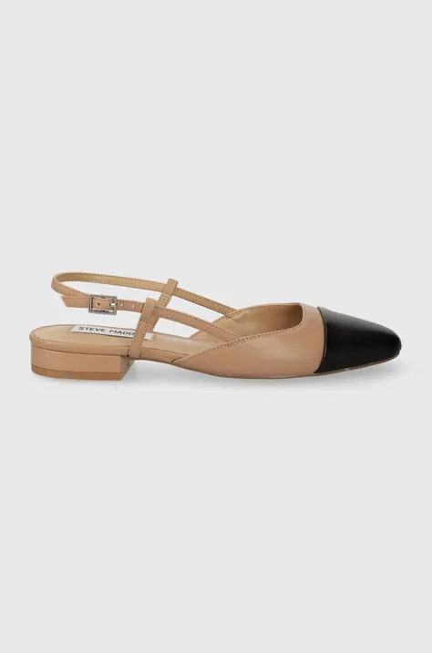 Kožené baleríny Steve Madden Belinda béžová barva, s odkrytou patou, SM11002823