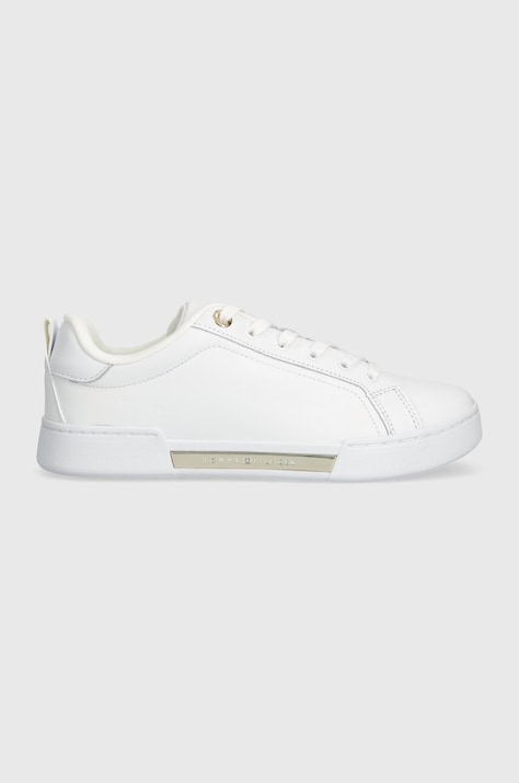 Tommy Hilfiger sneakersy skórzane CHIQUE COURT SNEAKER kolor biały FW0FW07634