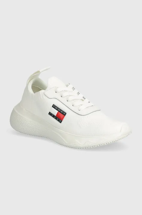 Кросівки Tommy Jeans TJW KNIT RUNNER колір білий EN0EN02564