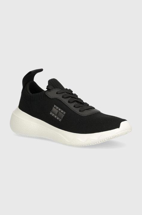 Tenisky Tommy Jeans TJW FLEXI RUNNER čierna farba, EN0EN02489