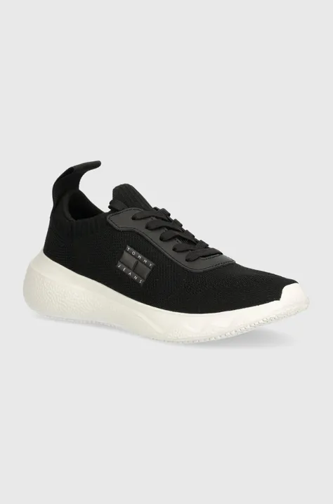 Sneakers boty Tommy Jeans TJW FLEXI RUNNER černá barva, EN0EN02489