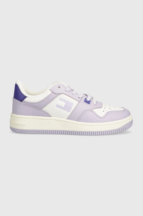 Tommy Jeans sneakers TJW RETRO BASKET TONAL LOGO culoarea violet, EN0EN02483