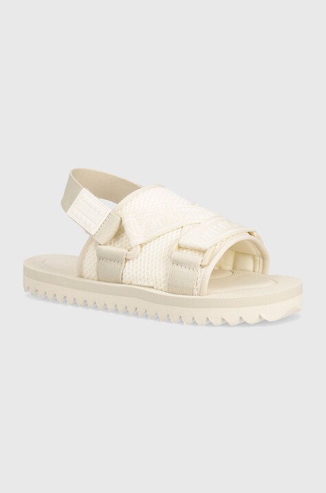 Σανδάλια Tommy Jeans TJW PREMIUM EVA SANDAL χρώμα: μπεζ, EN0EN02462