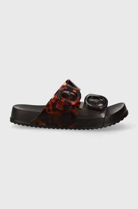 Pantofle Melissa MELISSA COZY SLIDE AD dámské, černá barva, M.33913.N716