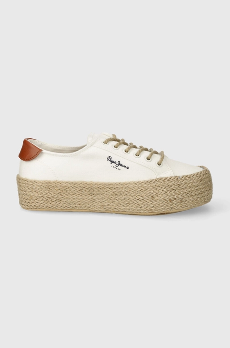 Pepe Jeans espadrile PLS10412 culoarea alb, KYLE CLASSIC