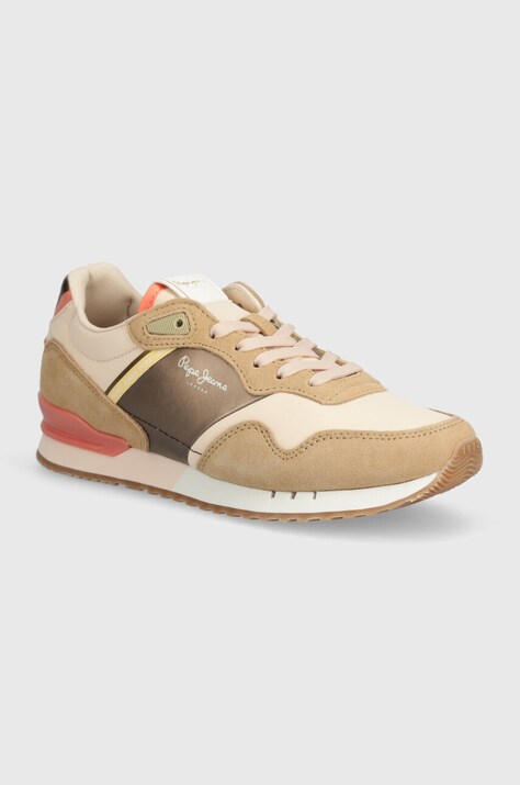 Pepe Jeans sneakers PLS40006 culoarea bej, LONDON GLAM W