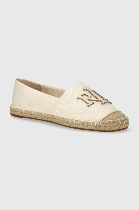 Espadrilky Lauren Ralph Lauren Cameryn béžová farba, 802920405006