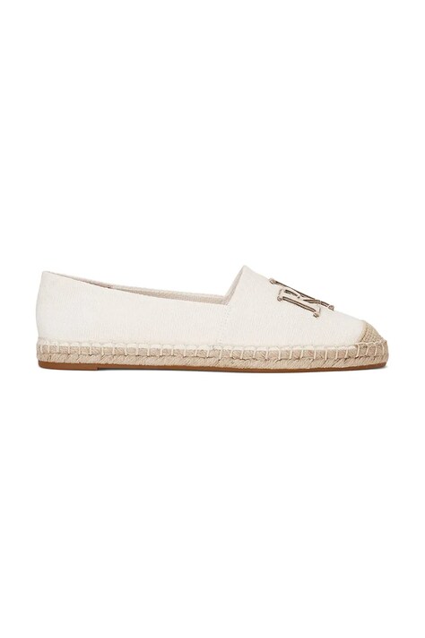 Lauren Ralph Lauren espadrile pentru femei, din piele Cameryn bej 802920405006