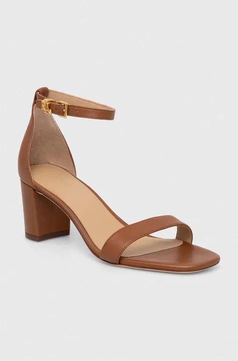 Кожаные сандалии Lauren Ralph Lauren Logan цвет коричневый 802927949002