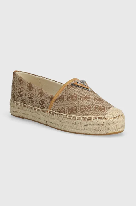 Guess espadrile JOLANDE culoarea maro, FLGJDE FAL14