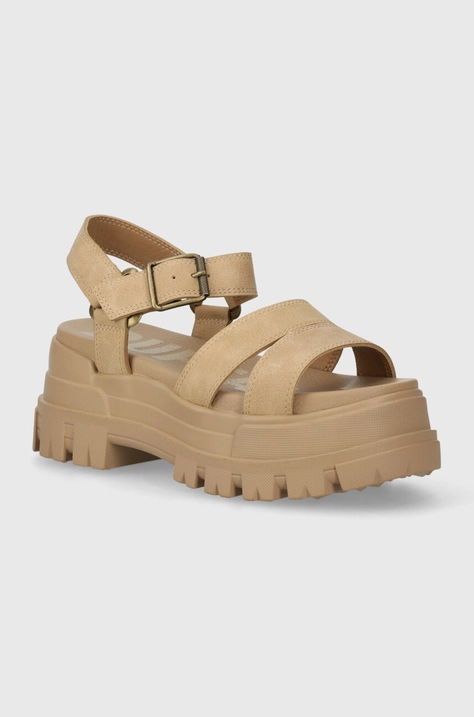 Buffalo sandale Aspha Ts Sandal femei, culoarea bej, cu platforma, 1602190.BEI