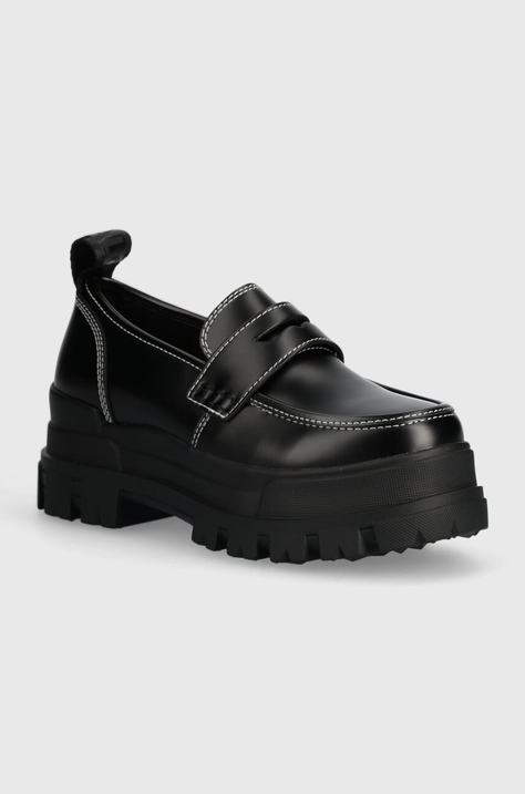 Mokasíny Buffalo Aspha Loafer dámske, čierna farba, na platforme, 1622439.BLK