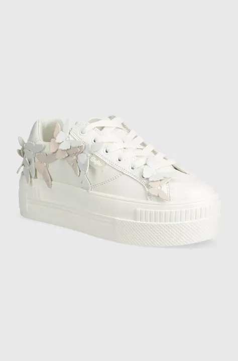 Buffalo sneakers Paired Butterfly culoarea alb, 1636137.WHT