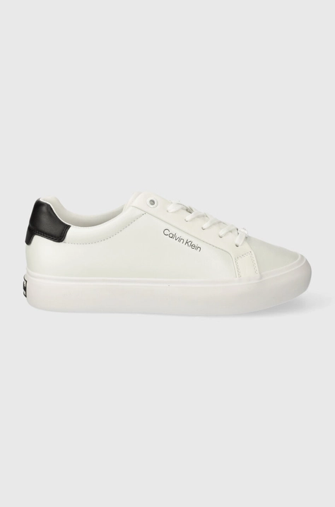 Calvin Klein sportcipő VULCANIZED LACE UP LTH fehér, HW0HW02037