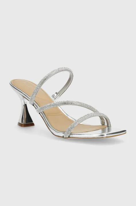 Pantofle Aldo Jewella dámské, stříbrná barva, na podpatku, 13738898.Jewella