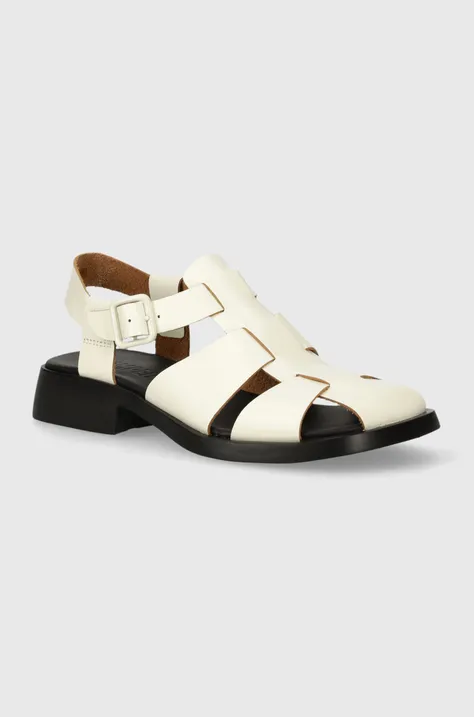 Camper sandale de piele Dana femei, culoarea alb, K201489.006
