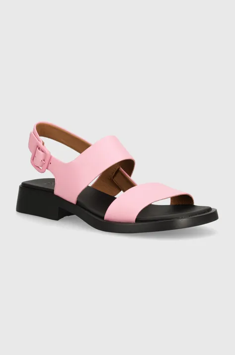 Kožené sandále Camper Dana dámske, ružová farba, K201486.008