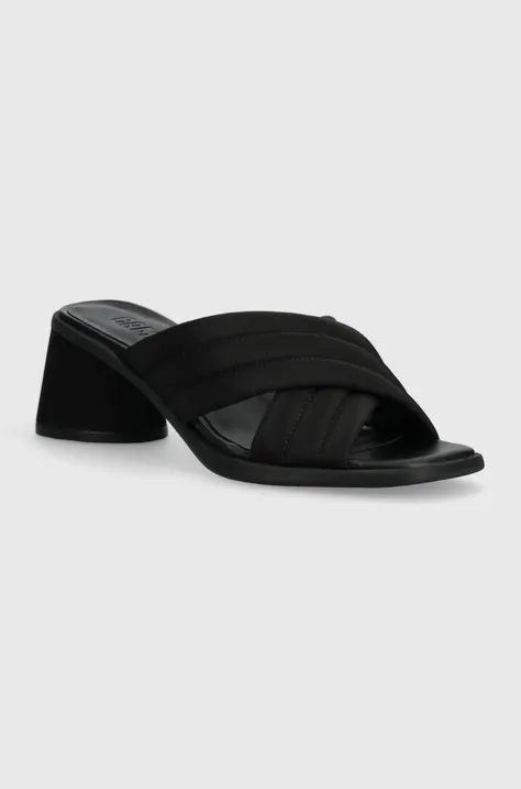 Чехли Camper Kiara Sandal в черно с дебел ток K201540.004