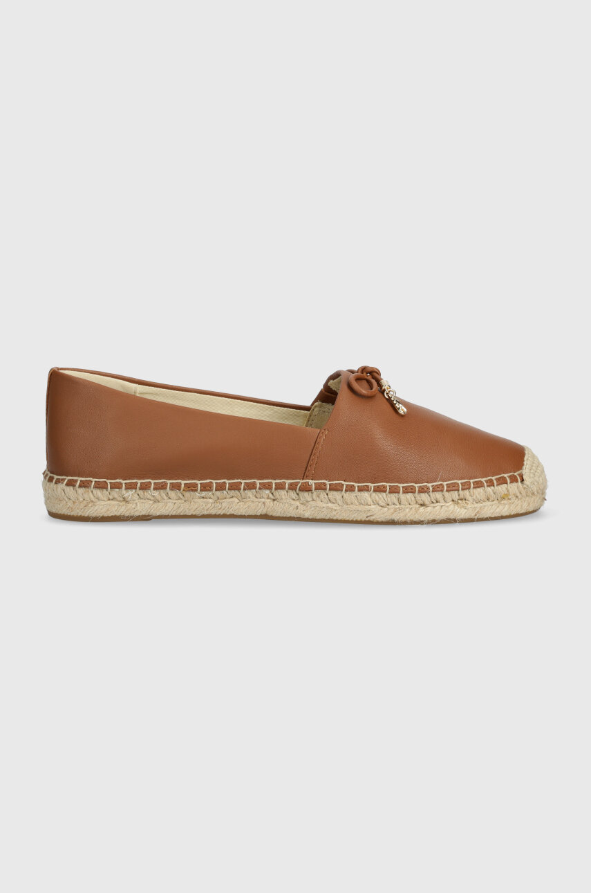 MICHAEL Michael Kors espadrile de piele Nori culoarea maro, 40R4NRFP1L