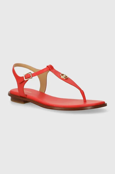 Usnjeni sandali MICHAEL Michael Kors Mallory ženski, rdeča barva, 40S1MAFA2L