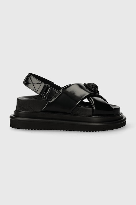 Кожени сандали Kurt Geiger London Orson Cross Strap Sandal в черно с платформа 2028900309 9992241109