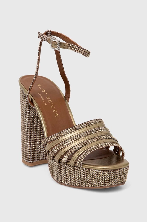 Sandali Kurt Geiger London Pierra Platform Sandal zlata barva, 8882268619