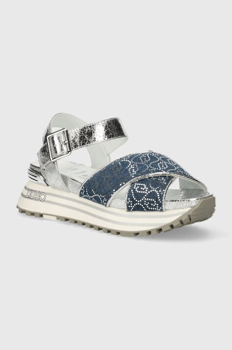 Liu Jo sandale LIU JO MAXI WONDER SANDAL 11 femei, culoarea argintiu, cu platforma, BA4105EX259S3254