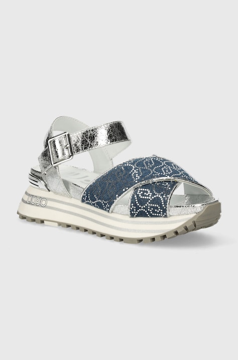 Сандалии Liu Jo LIU JO MAXI WONDER SANDAL 11 женские цвет серебрянный на платформе BA4105EX259S3254