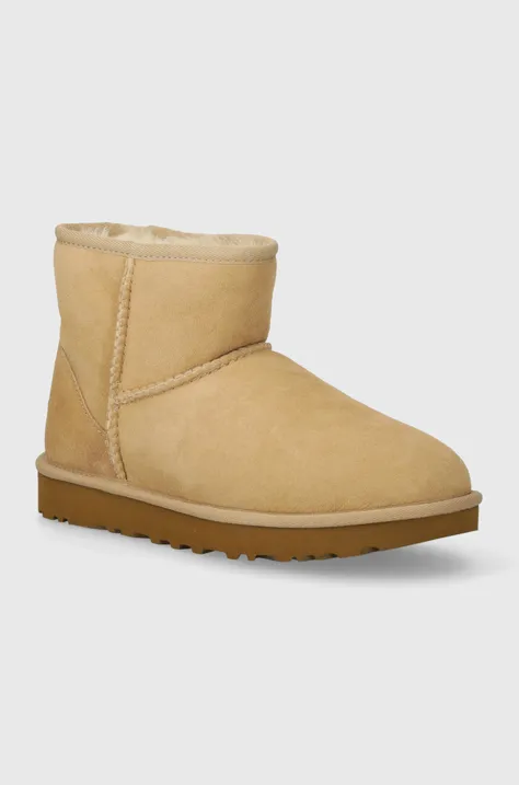 UGG suede snow boots Classic Mini II beige color 1016222