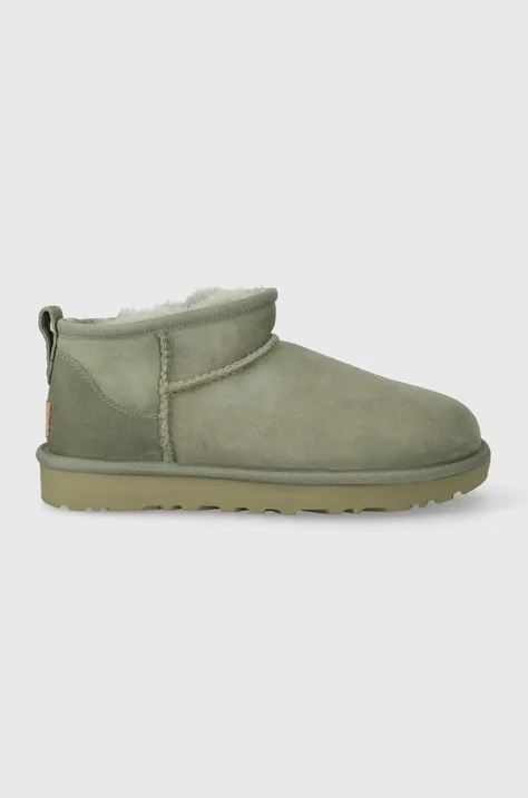 UGG suede snow boots Classic Ultra Mini green color 1116109