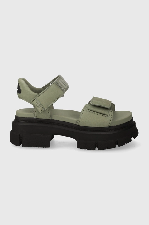 UGG sandały Ashton Ankle damskie kolor zielony na platformie 1136764