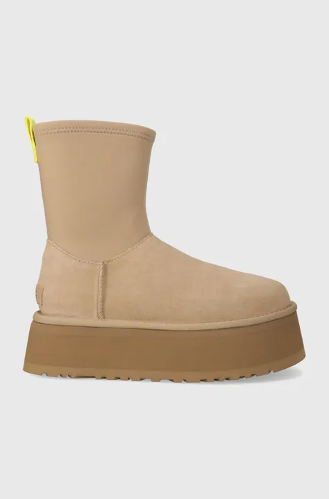 Μπότες χιονιού UGG Classic Dipper χρώμα: μπεζ, 1144031