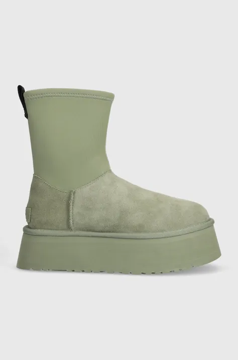 Μπότες χιονιού UGG Classic Dipper χρώμα: πράσινο, 1144031