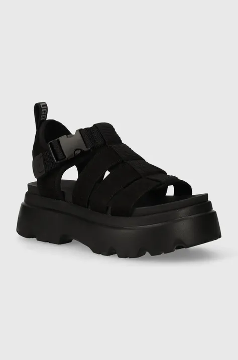 Sandale UGG Cora za žene, boja: crna, s platformom, 1152698