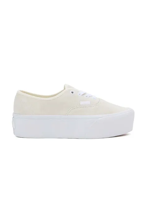 Teniske iz semiša Vans Authentic Stackform bež barva, VN000CN0CDA1