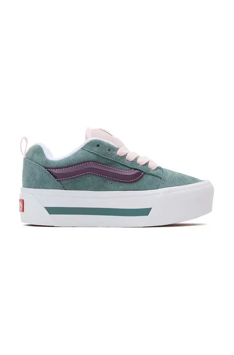 Vans tenisi din piele intoarsa Knu Stack culoarea verde, VN000CP69Q61