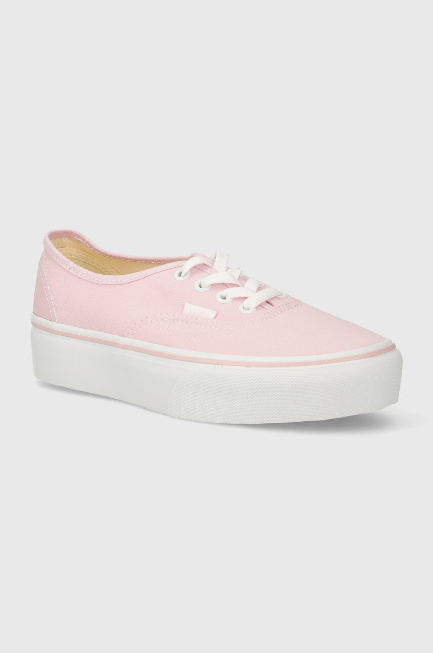 Vans tenisi Authentic Platform 2.0 femei, culoarea roz, VN0A3AV8V1C1