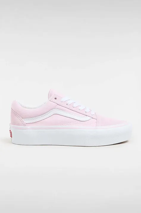 Πάνινα παπούτσια Vans Old Skool Platform χρώμα: ροζ, VN0A5KRGV1C1