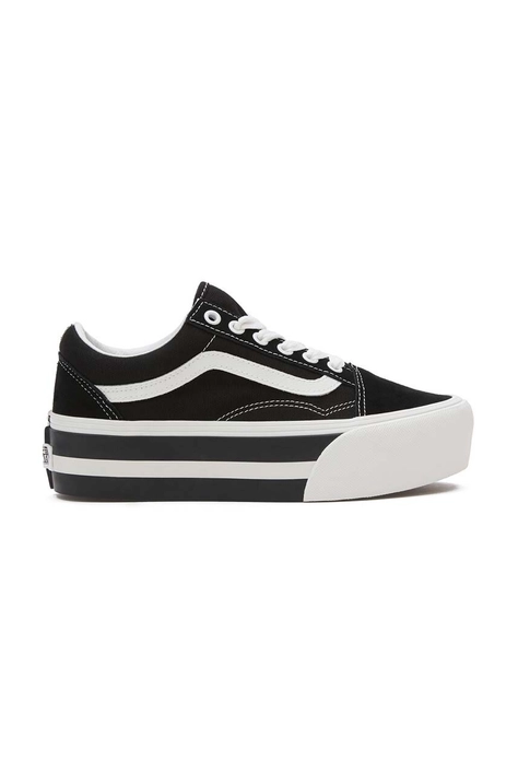 Πάνινα παπούτσια Vans Old Skool Stackform χρώμα: μαύρο, VN0009PZBZW1