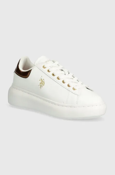 Sneakers boty U.S. Polo Assn. BRITNY bílá barva, BRITNY001W 4Y1