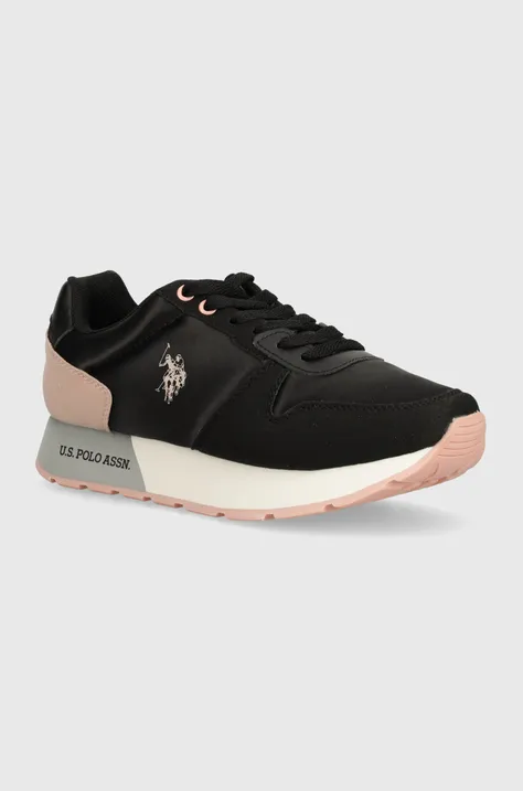 Αθλητικά U.S. Polo Assn. KITTY χρώμα: μαύρο, KITTY002W 4NH2