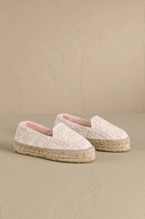 Еспадрилі Manebi Double Sole Espadrilles колір бежевий на платформі G 0.3 D0