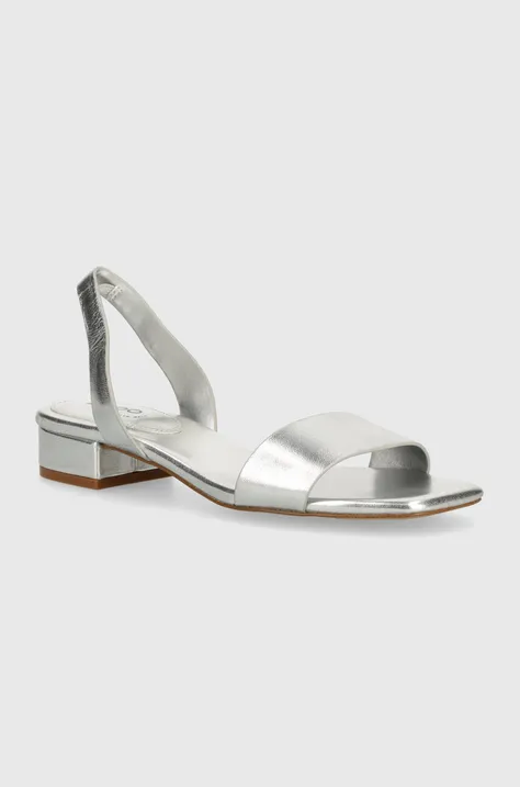 Kožne sandale Aldo Dorenna za žene, boja: srebrna, 13740415.Dorenna