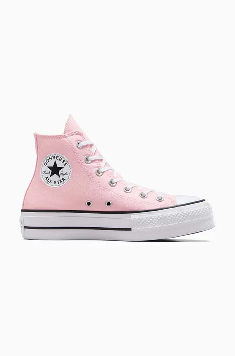 Πάνινα παπούτσια Converse Chuck Taylor All Star Lift χρώμα: ροζ, A06507C