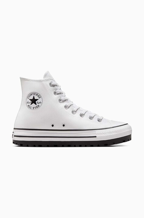 Converse tenisi Chuck Taylor All Star City Trek femei, culoarea alb, A06775C