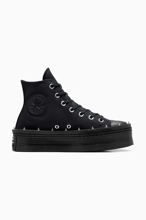 Πάνινα παπούτσια Converse Chuck Taylor All Star Modern Lift χρώμα: μαύρο, A08102C