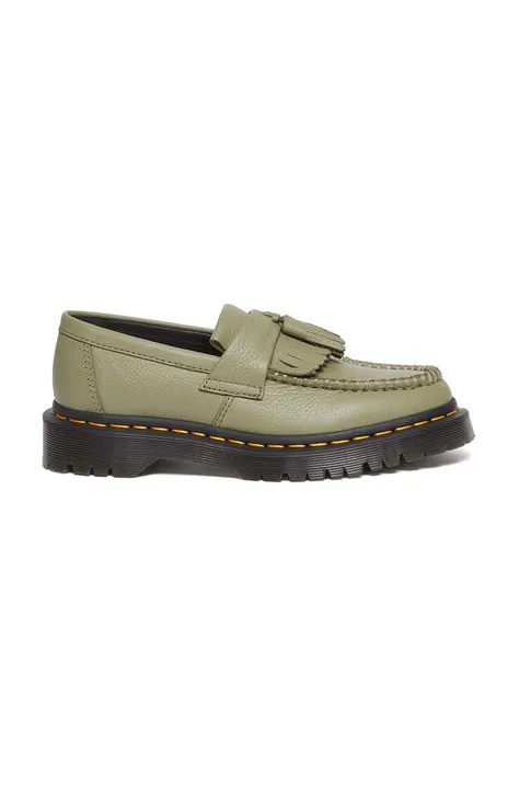 Dr. Martens leather loafers Adrian women's green color DM31703357