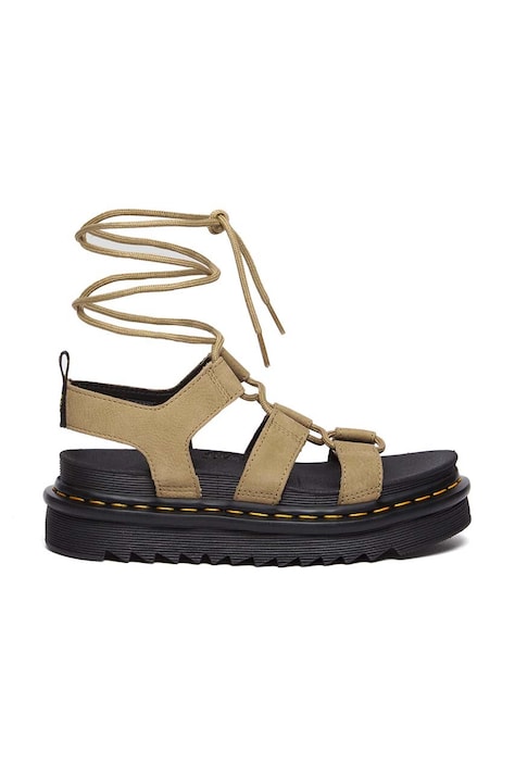 Кожаные сандалии Dr. Martens Nartilla женские цвет бежевый на платформе DM31738439