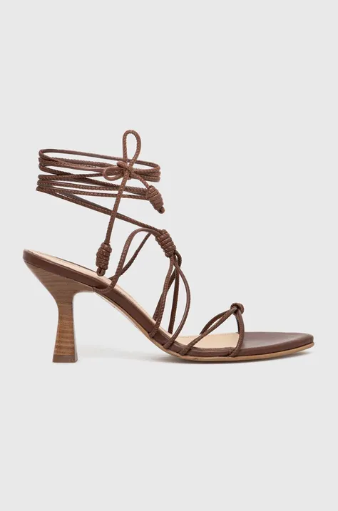 Kožené sandály Alohas Belinda hnědá barva, S100214.02