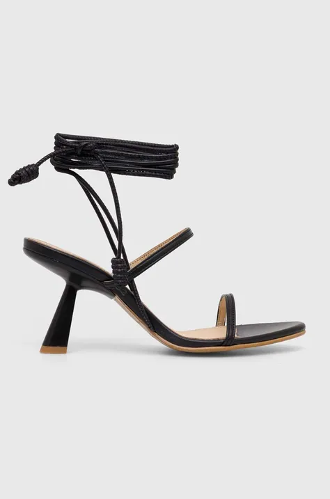 Kožené sandále Alohas Kendra čierna farba, S100141.01